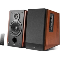 EDIFIER R1700BT Bluetooth Lifestyle Bookshelf Studio Speakers - BT/Dual 3.5mm AUX/Limited Distortion DSP/DRC/Classic Wood Finish/Wireless Remote