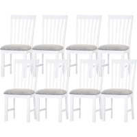 Laelia Dining Chair Solid Acacia Timber Wood Coastal Furniture - White