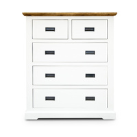 Tallboy Chest of Drawers Solid Wood Storage Cabinet - Multi Color