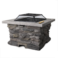 Stone Base Outdoor Patio Heater Fire Pit Table