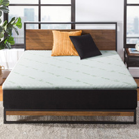 Bedding Cool Gel Memory Foam Mattress Topper w/Bamboo Cover 5cm