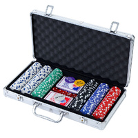 Poker Chip Set 1000PC Chips TEXAS HOLD'EM Casino Gambling Dice Cards