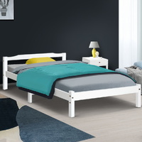 Arrow Bed Frame Full Wooden Mattress Base Timber Platform