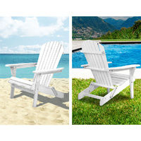 Outdoor Furniture Beach Chair Wooden Adirondack Patio Lounge Garden