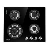 Gas Cooktop 60cm 4 Burner Ceramic Glass Cook Top Stove Hob Cooker LPG NG