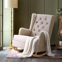 Rocking Armchair Feedining Chair Fabric Armchairs Lounge Recliner