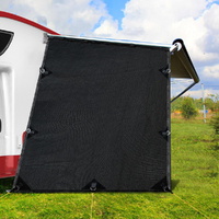 Caravan Privacy Screen 1.95 x 2.2M End Wall Side Sun Shade Roll Out Awning