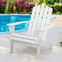 Outdoor Sun Lounge Beach Chairs Table Setting Wooden Adirondack Patio Chair