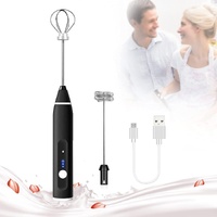 Rechargeable Electric Milk Frother Handheld (3 Speeds)