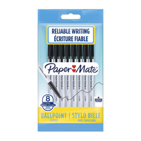 PAPER MATE 045 1.0mm Ball Pen Assorted Pack of 8.