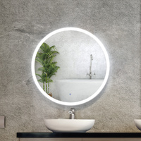 LED Wall Mirror With Light Bathroom Decor Round Mirrors Vintage