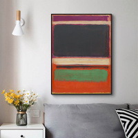 Black Orange Green By Mark Rothko Black Frame Canvas Wall Art