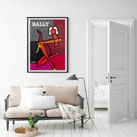 Fashion Woman Black Frame Canvas Wall Art