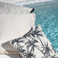 Cushion Cover-Coastal Fringe Natural-Solid Natural