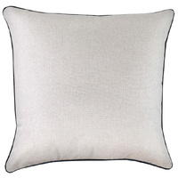 Cushion Cover-With Black Piping-Natural