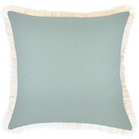 Cushion Cover-Coastal Fringe Natural-Seafoam