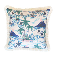 Cushion Cover-Coastal Fringe Natural-Vacation