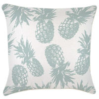 Cushion Cover-With Piping-Pineapples Seafoam