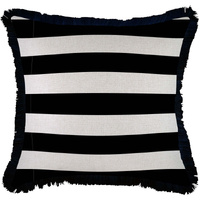 Cushion Cover-Coastal Fringe Black-Deck Stripe Black