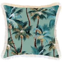 Cushion Cover-Coastal Fringe-Palm Trees Lagoon