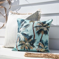 Cushion Cover-Coastal Fringe-Paint Stripes Smoke