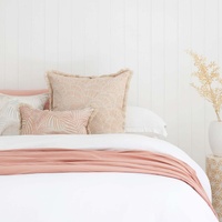 Cushion Cover-Coastal Fringe Natural-Positano Blush