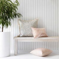 Cushion Cover-Coastal Fringe Natural-Positano Smoke