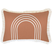 Cushion Cover-Coastal Fringe-Arch-Clay