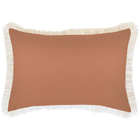 Cushion Cover-Coastal Fringe-Solid-Clay