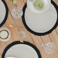 Round Placemat-Coastal Fringe Natural-40cm