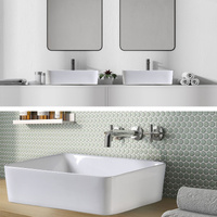 Muriel 48 x 37.5 x 13cm Ceramic Bathroom Basin Vanity Sink Above Counter Top Mount Bowl