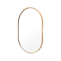 La Bella Wall Mirror Oval Aluminum Frame Makeup Decor Bathroom Vanity