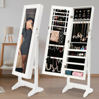 La Bella 146cm Mirror Jewellery Cabinet Storage Organiser LUVO