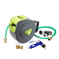 Dynamic Power Garden Water Hose Retractable Rewind Reel Wall Mounted