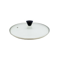 KOMAN Stainless Steel Glass Lid with Bakelite Handle