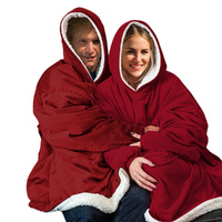 Plush Fleece Sherpa Hoodie Sweatshirt Huggle Blanket Pajamas