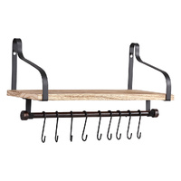 Floating Shelf Brackets Wall Shelves Mount Display Rack Storage Hook