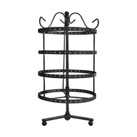 Earring Holder Stand Jewelry Display Hanging Rack Storage Metal Organizer 4 Tier