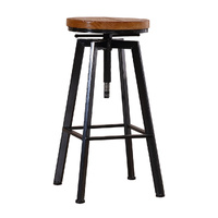 Industrial Bar Stools Kitchen Stool Wooden Barstools Swivel