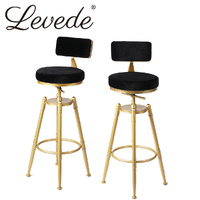 Bar Stools Kitchen Stool Chair Swivel Barstools Velvet Padded Seat