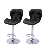 2x Bar Stools Kitchen Barstools PU Leather Chairs Gas Lift Swivel