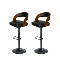 1x Bar Stools Kitchen Gas Lift Wooden Beech Stool Chair Swivel Barstools