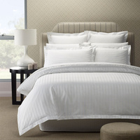 1200 Thread count Damask Stripe Cotton Blend Quilt Cover Sets