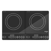 Cooktop Portable Induction LED Electric Double Duo Hot Plate Burners Cooktop Stove