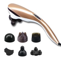 6 Heads Portable Handheld Massager Soothing Stimulate Blood Flow Shoulder Gold