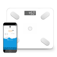 Wireless Bluetooth Digital Body Fat Scale Bathroom Health Analyzer Weight White