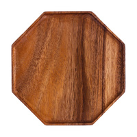 Octagon Wooden Acacia Food Serving Tray Charcuterie Board Centerpiece  Home Decor