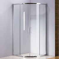 Rounded Sliding 6mm Curved Shower Screen with Base