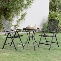 Garden Dining Set Expanded Metal Mesh Anthracite