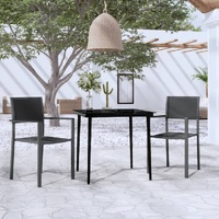 Garden Dining Set Black